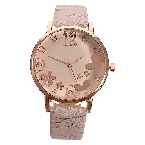 CATIEBYE Damenuhr Quarzuhr mit Blumenarmband für Damen Stilsichere Armbanduhr Tragbare Armbanduhr für Täglichen Gebrauch Exquisites Uhrenornament von CATIEBYE
