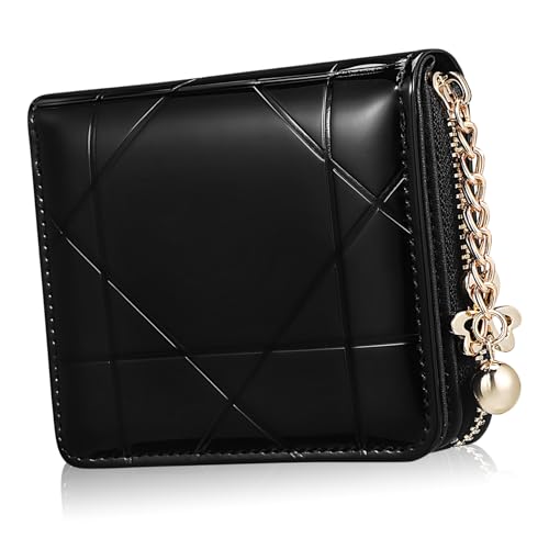 CATIEBYE Damen Geldbörse mit Reißverschluss Schlankes Kreditkartenetui und Münzfach Geräumiges Change Purse Portemonnaie für Frauen Stilvoll und Leicht für Alltag und Reisen Geeignet von CATIEBYE