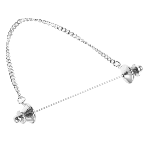 CATIEBYE Kragennadel Metall Herren Brosche Anstecknadel Krawattennadel Mit Kette Für Hemd Ausschnitt Kleidung Party Feier Kragensteg Kragennadel Für Männer von CATIEBYE
