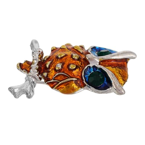 CATIEBYE Eulenbrosche aus Langlebiger Zinklegierung Eleganter Tier Anstecker für Jacken Mäntel Schals Schmucknadel für Damen und Herren Vielseitig für Kleidung Hüte Taschen Geeignet von CATIEBYE