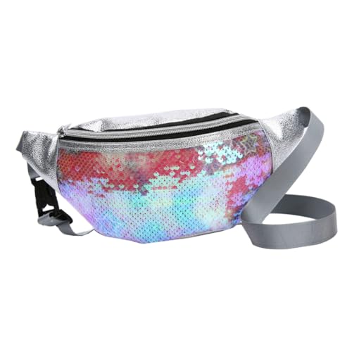 CATIEBYE Fashionable Pailletten Sternen Bauchtasche Damen Gürteltasche mit Reißverschluss Vielseitig als Schulter und Handtasche für Outdoor Festivals Reisen und Freizeit Geeignet Bunte von CATIEBYE