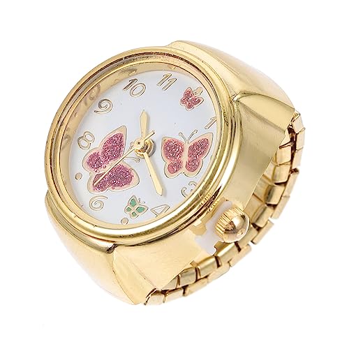 CATIEBYE Fingerringuhr mit Kreative Ring Uhr für Frauen Verstellbare Ringuhr Fingeruhr im Finish Perfektes von CATIEBYE