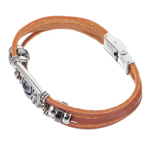 CATIEBYE Gewebtes Eulenarmband Rindsleder Mehrschichtiges Wickelarmband mit Bösem Blick Langlebig Stylisch für Männer Perfektes Accessoire CATIEBYE Gewebtes Eulenarmband Rindsleder Mehrschichtiges Wickelarmband mit Bösem Blick Langlebig Stylisch für Männer Perfektes Accessoire von CATIEBYE