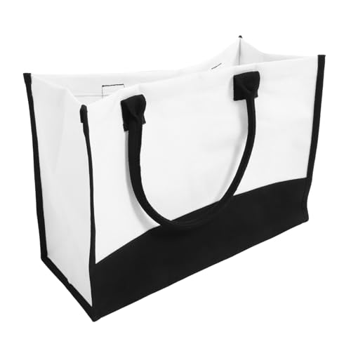 CATIEBYE Große Canvas Tasche Damen Schultertasche Langlebig Große Kapazität Tote Tasche Strandtasche Buchstaben Design Alltag Einkaufstasche von CATIEBYE