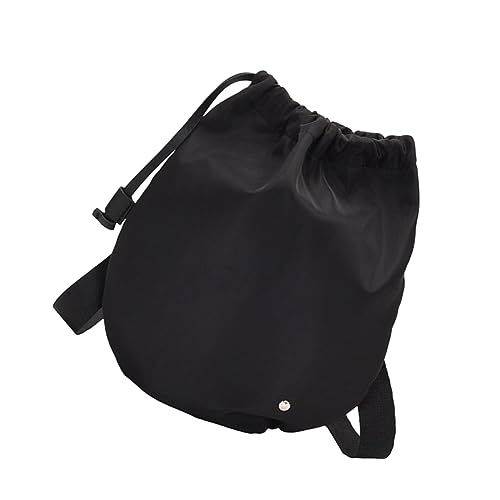 CATIEBYE Große Damen Umhängetasche aus Oxford Leichte Praktische Schwarze Crossbody Bucket Bag mit Kordelzug Geräumig Strapazierfähig für Alltag Shopping Reisen Freizeit von CATIEBYE