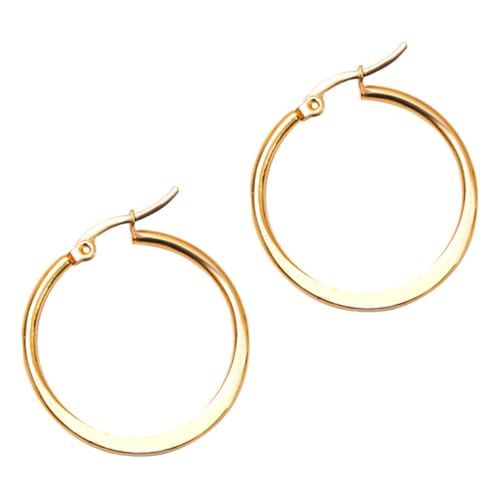CATIEBYE Runde Große Schlaufenohrringe Für Damen Minimalistische Goldene Loop-ohrringe Nickel Und Bleifrei Vielseitig Tragbar Für Alltag Und Festivals von CATIEBYE