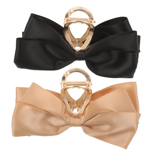 CATIEBYE Damen Haarspangen Hochzeit Große Schleifen Haarklammern Für Frauen Doppelseitige Satin Haarclips Haaraccessoires Für Dünnes Haar Ideal Für Teenager von CATIEBYE