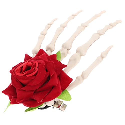 CATIEBYE Finger Haarschmuck Kreative Haarspange Mit Skelett-design Accessoires Für Halloween Und Maskenbälle s von CATIEBYE