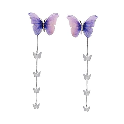 CATIEBYE Haarspange Schmetterling Seitliche Haar Clips Haarschmuck Für Frauen Haardekoration Mit Quaste Haarspangen Für Hochzeit Und Party von CATIEBYE