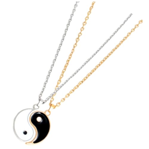 CATIEBYE Halskette Tai Chi Liebesketten Partner Schmuck für Herren Damen Valentinstag Verstellbar Leicht von CATIEBYE