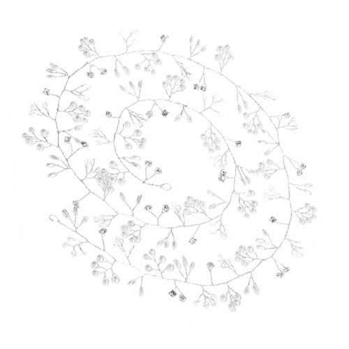 CATIEBYE Braut Haarschmuck Perlen Haarkranz Für Hochzeiten Flexibles Design Elegantes Accessoire Für Brautjungfern Und Besondere Anlässe Lang Silberne Farbgebung von CATIEBYE