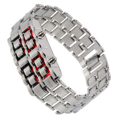 CATIEBYE Herren Digitaluhr Retro Led Armbanduhr Für Männer Mit Kreativem Ziffernblatt Und Hochwertigem Material Als Geschenk Zum Valentinstag Oder Vatertag von CATIEBYE