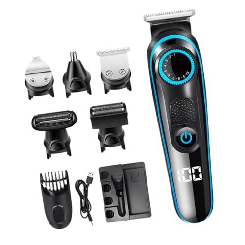 CATIEBYE LCD Display Haarschneider Elektrischer Haarschneidemaschine Verstellbar Kabellos Ergonomisch für Herren und Friseure Multifunktionaler Haartrimmer mit Glattem Schnitt und Sicherem von CATIEBYE