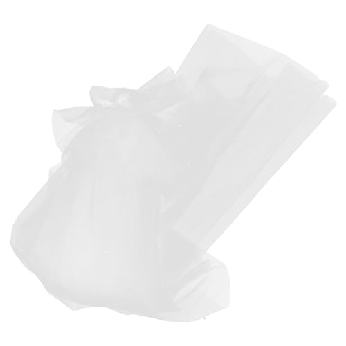 CATIEBYE Lagiger Brautschleier mit Imitationsperlen und Funkelnden Strasssteinen Voluminöses Design für Hochzeitsfrisuren Weißer Haarschmuck für Bräute Leicht und Komfortabel Vielseitig von CATIEBYE