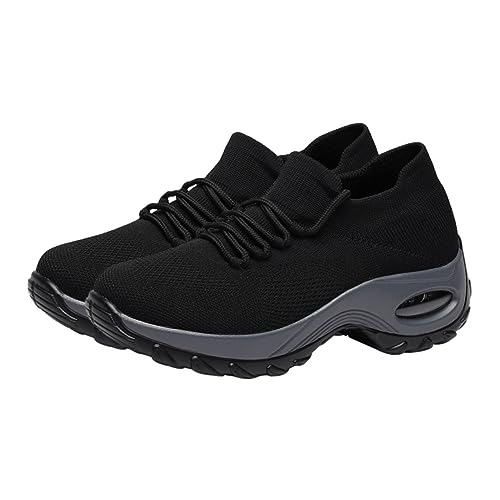 CATIEBYE Leichte Atmungsaktive Mesh Sneaker Damen mit Dämpfender Sohle Strapazierfähige Sportschuhe mit Gepolstertem Komfort Freizeitschuhe für Alltag und Fitness von CATIEBYE