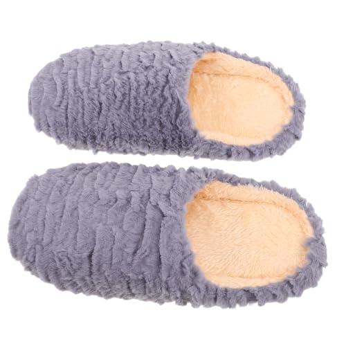 CATIEBYE Leise Hausschuhe mit Rutschfester Weicher Sohle für Damen und Herren Warme Atmungsaktive Innenhausschuhe für Frühling Herbst und Winter Graue für Gäste und Glatte Böden von CATIEBYE