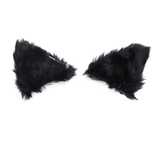 CATIEBYE Plüsch Katzenohren Haarclips Für Mädchen Süße Cosplay Haarspange Leicht Zu Tragen Für Halloween Und Kostümpartys von CATIEBYE