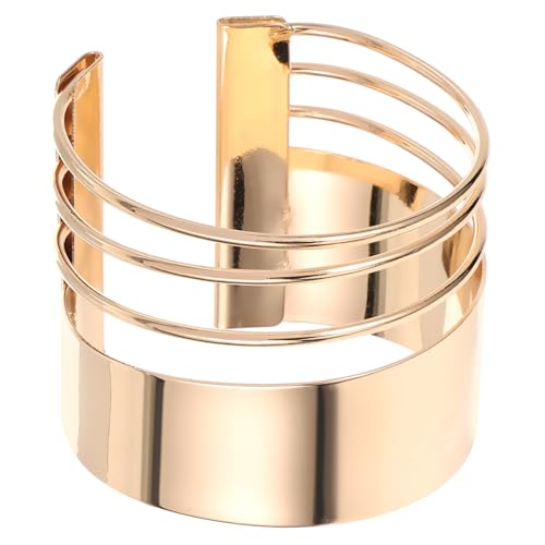CATIEBYE Metallic Open Bangle Armreif für Damen Verstellbarer Metallarmreifen Modisches Schmuckstück für Alltag und Besondere Anlässe für Frauen und Teenager von CATIEBYE