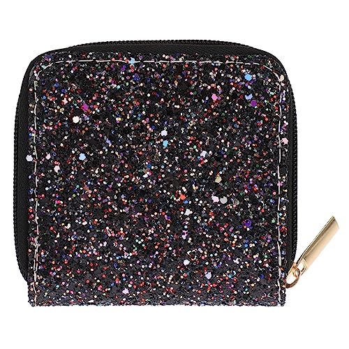 CATIEBYE Mini Geldbörse Damen mit Pailletten Kompakte Tragbare Münztasche mit Reißverschluss für Alltag Reisen und Shopping Leicht und Langlebig Hält Münzen Scheine und Schlüssel von CATIEBYE