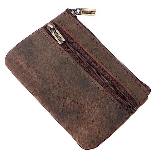 CATIEBYE Mini Geldbörse Herren Multifunktionale Schlüssel Und Münztasche Aus Echtem Dunkelbraun Kompakt Und Langlebig Für Karten Und Bargeld Für An Freunde Und Familie von CATIEBYE
