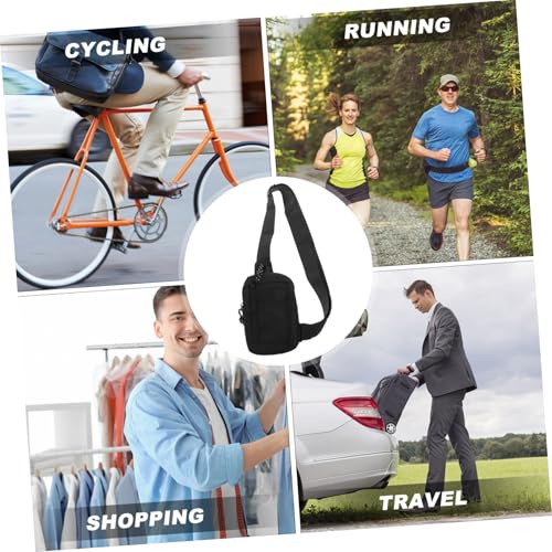 CATIEBYE Mini Umhängetasche Herren Damen Sling Bag Langlebig aus Oxford Stoff Street Style Brustbeutel mit Großem Fassungsvermögen für Reisen Alltag Fitness von CATIEBYE