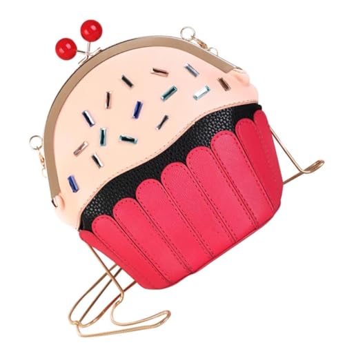 CATIEBYE Modische Leichte Umhängetasche Eiscreme Design Stilvolle Single Shoulder Bag für Damen und Mädchen Verstellbarer Schulterriemen Casual Tasche für Alltag und Freizeit von CATIEBYE