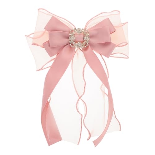 CATIEBYE Damenfliege Mit Schleife Aus Stoff Schleifenbrosche Mit Vorgebundene Krawattennadel Für Frauen Und Mädchen Kragenschmuck Für Hochzeit Und Party von CATIEBYE