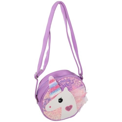 CATIEBYE Pailletten Einhorn Umhängetasche Mädchen Kleine Geldbörse Schultertasche Kompakt Alltag von CATIEBYE