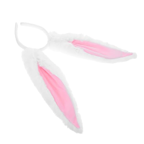 CATIEBYE Plüsch Hasenohren Haarreif mit Pinkem Futter Verformbar und Kuschelig Leichtes Kaninchenohren Accessoire für Erwachsene und Mädchen Bequemes Kostümzubehör für Cosplay und Party von CATIEBYE