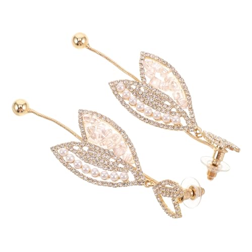 CATIEBYE Quaste Ohrringe mit Perlen und funkelnden Steinen Leichte Dangle Ohrringe für Damen Hochzeit Party Vielseitiger Schmuck mit Feiner Verarbeitung und Stilvollem Design von CATIEBYE