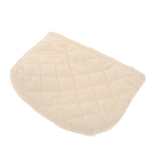 CATIEBYE Quilted Makeup Bag Weiß Kariert Große Kosmetiktasche mit Reißverschluss Vielseitig als Reise und Damen Organizer für Kosmetik und Toilettenartikel von CATIEBYE