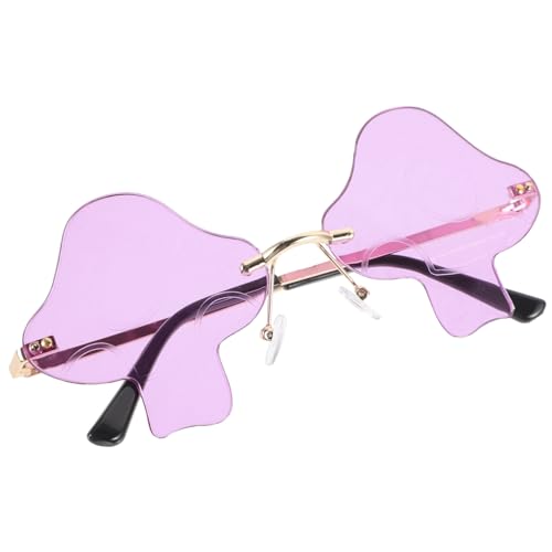 CATIEBYE Randlose Damen Sonnenbrille Pilzform Unregelmäßig Leicht Komfortabel Modern Vintage Stilvolle Accessoire Für Outdoor Aktivitäten von CATIEBYE