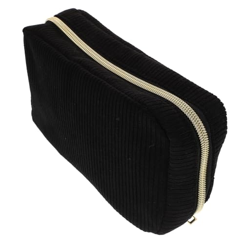 CATIEBYE Tragbare Kosmetiktasche Aus Cord Kompakte Waschtasche Große Reise-Organizer Für Damen Minimalistisches Design Für Kosmetik Und Toilettenartikel Für Unterwegs von CATIEBYE