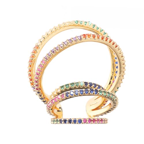 CATIEBYE Retro Ohrmanschetten Ohrringe Ohrschmuck Piercing Vintage Regenbogen Design für Damen Herren für Partys Besondere Anlässe von CATIEBYE