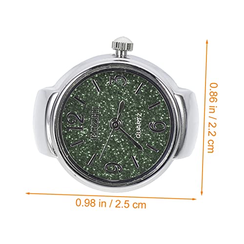 CATIEBYE Runde Zinklegierung Fingeruhr Schlichte Und Ringuhr Praktische Und Langlebige Quarzuhr Einzigartiges Festivalgeschenk Für Herren Und Damen von CATIEBYE
