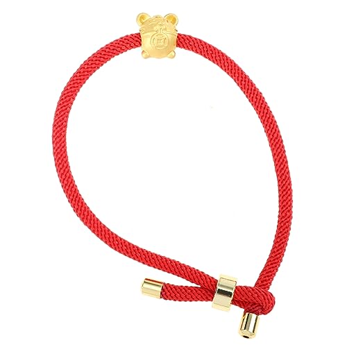 CATIEBYE Rotes Knotenarmband Tiger Glücksbringer Armband für Männer und Frauen Handgeflochtenes Seilarmband aus Hochwertigem Material Leichtes Langlebiges Schmuckstück für Frühlingsfest von CATIEBYE