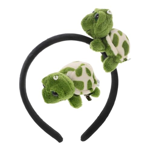 CATIEBYE Schildkröten Stirnband mit Haarklammer Einsetzbar Komfortabel und Robust für Halloween Kostüm und Themenpartys Süßes Tier Cosplay Accessoire für Erwachsene von CATIEBYE