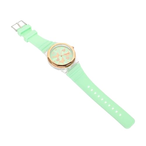 CATIEBYE Damen Armbanduhr Mit Silikonband Analoge Quarzuhr Im Einzigartigen Schmetterlingsdesign Modisch Und Elegant Für Frauen Und Mädchen Geschenkidee Mintgrün von CATIEBYE