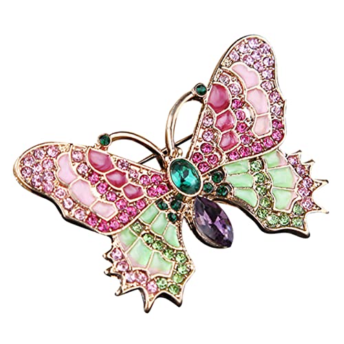 CATIEBYE Schmetterlingsbrosche Damen Pin Hochwertiger mit Strass Emailliert Langlebig Modisches Anstecknadeldesign als für Geburtstag Hochzeit Muttertag Festliche Anlässe von CATIEBYE