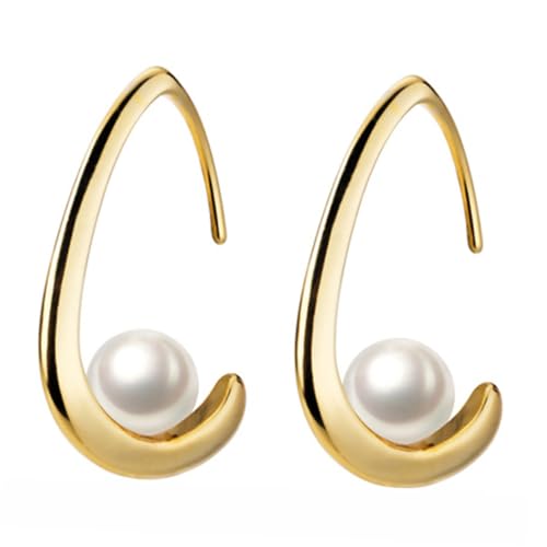 CATIEBYE Silber Tropfen Ohrringe Damen Perlen Ohrhänger Vergoldet Ohr Accessoires Stilvoll für Party Alltag Geschenkidee CATIEBYE Silber Tropfen Ohrringe Damen Perlen Ohrhänger Vergoldet Ohr Accessoires Stilvoll für Party Alltag Geschenkidee von CATIEBYE