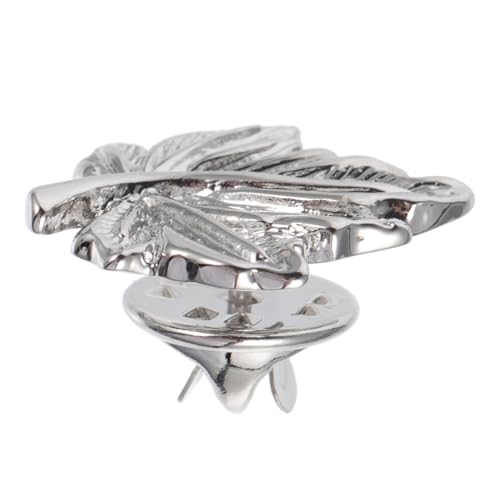 CATIEBYE Silberne Maple Leaf Brosche Modische Anstecknadel Stilvolle Kleidungskorsage Geschenkidee für Geburtstage Erntedankfest Stilvoller Schmuck für Damen und Herren von CATIEBYE