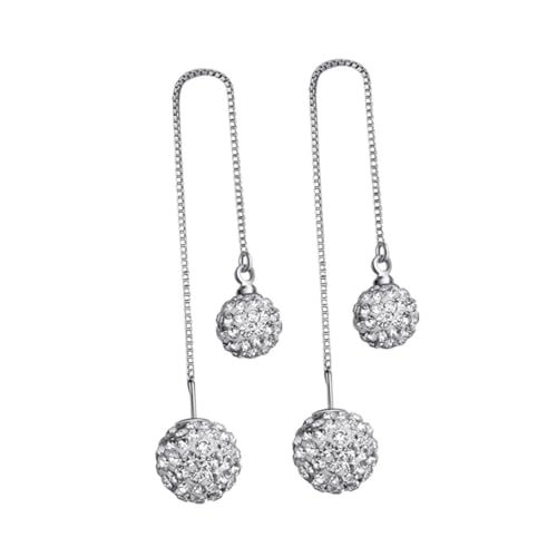 CATIEBYE Sterling Silber Ohrringe Damen Geometrische Lange Quaste Ohrhänger Eleganter Modeschmuck Für Hochzeit Alltag von CATIEBYE