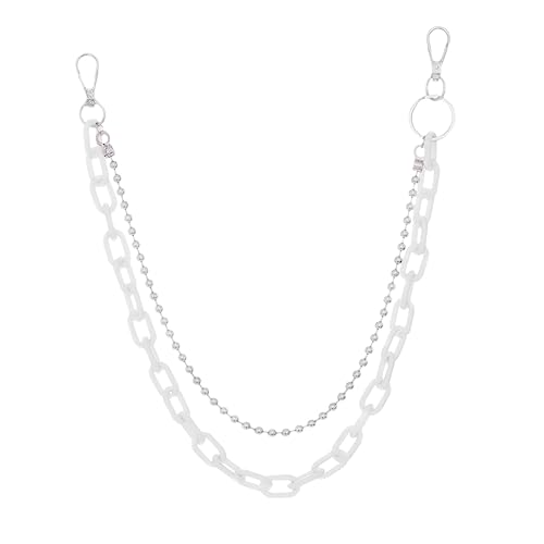CATIEBYE Geometrische Körperkette Perlen Exaggerative Waist Chain Für Erwachsene -stil Langlebig Und Leicht Für Looks Weiß von CATIEBYE