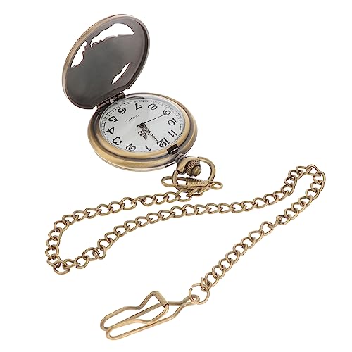 CATIEBYE Retro Taschenuhr Mit Kette Vintage Design Tragbare Quarz-Uhr Mit Dickem Kettenanhänger Für Und Damen Nostalgische Für Besondere Anlässe von CATIEBYE
