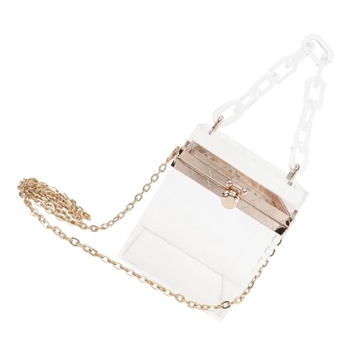 CATIEBYE Transparente Box Handtasche Damen Umhängetasche Schultertasche Sommer Crossbody Bag Kleine Quadratische Tasche für Frauen Vielseitig als Messenger Bag Geeignet von CATIEBYE