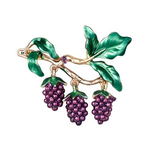 CATIEBYE Trauben Brosche Legierung mit Strasssteinen Schmuck für Frauen und Mädchen für Hochzeiten Partys und Alltag von CATIEBYE