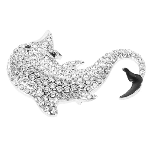 CATIEBYE Trendy Süße Delphin Brosche Mit Strasssteinen Anstecknadel Aus Legierung Für Mäntel Und Anzüge Modischer Tierschmuck Anstecknadel Mit Meerestieren von CATIEBYE