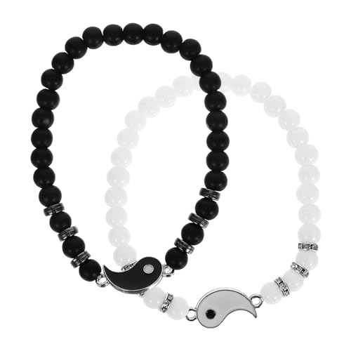 CATIEBYE Verstellbare Armbänder im Tai Chi Design Handgefertigt Modisches Freundschaftsarmband für Damen und Herren Langlebiges Schmuckaccessoire von CATIEBYE