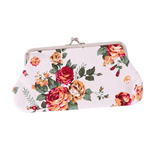 CATIEBYE Portemonnaie Mit Blumenverschluss Für Damen Vintage Geldbörse Mit Stickerei Clutch Mit Schnalle Für Münzen Und Karten von CATIEBYE