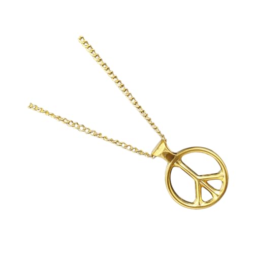 CATIEBYE Vintage Halskette mit Friedenszeichen Anhänger Leichter und Langlebiger Retro Schmuck für Damen und Herren Bedeutungsvolles zum Schulabschluss und Abitur Komfortabel Tragbar von CATIEBYE